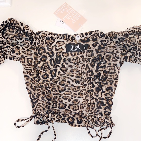 NWT🏷Tiger Mist Drawstring Mesh Top - Picture 3 of 9